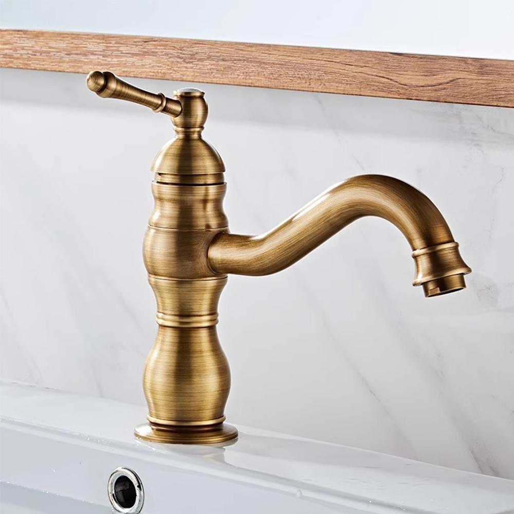 Basin Faucets Modern Antique Bathroom Faucet Waterfall Faucets Single Hole Cold and Hot Water Tap Basin Faucet Mixer Taps 855975