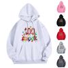 Women's Round Neck Long Sleeve Floral Print Top Hooded Sweatshirt