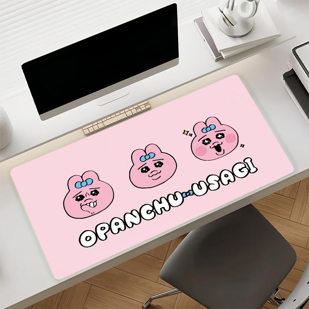 Cute O-opanchu Cartoon U-usagi Mouse Pad Anti Slip Rubber Edge Locked Thickened Laptop Gaming Desk Mat