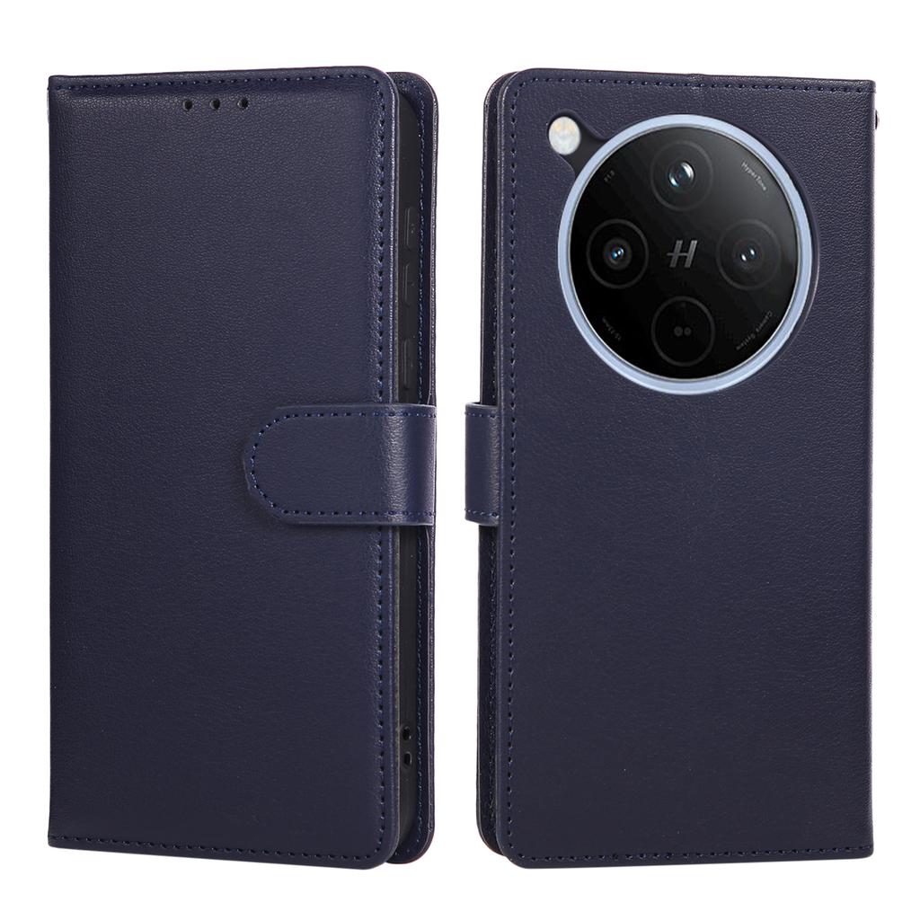 For Oppo Find X8 5G Case Wallet Stand View PU Leather Phone Cover with Wrist Strap