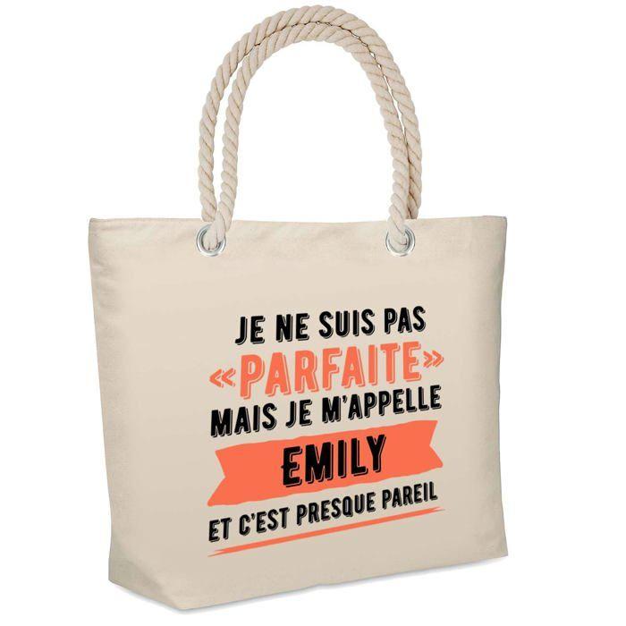 Sac isotherme Emily Parfaite Cadeau humour femme Anniversaire Noël fête des Mères Mamie | Glacière Souple Idéal pique-nique lunchbag
