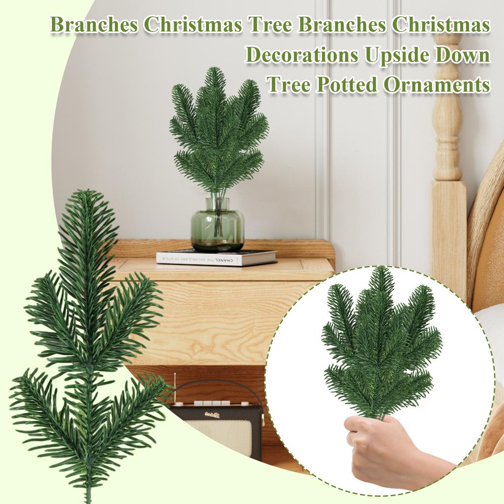 Имитация Веток Ветки ПЭ Ветки Новогодней Елки Новогодние Украшения Перевернутая Елка Горшечные Украшения