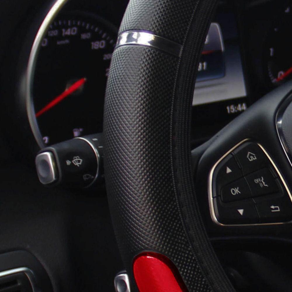 Светоотражающий чехол на руль автомобиля, искусственная кожа, автомобильный чехол для перчаток, защита рулевого колеса автомобиля