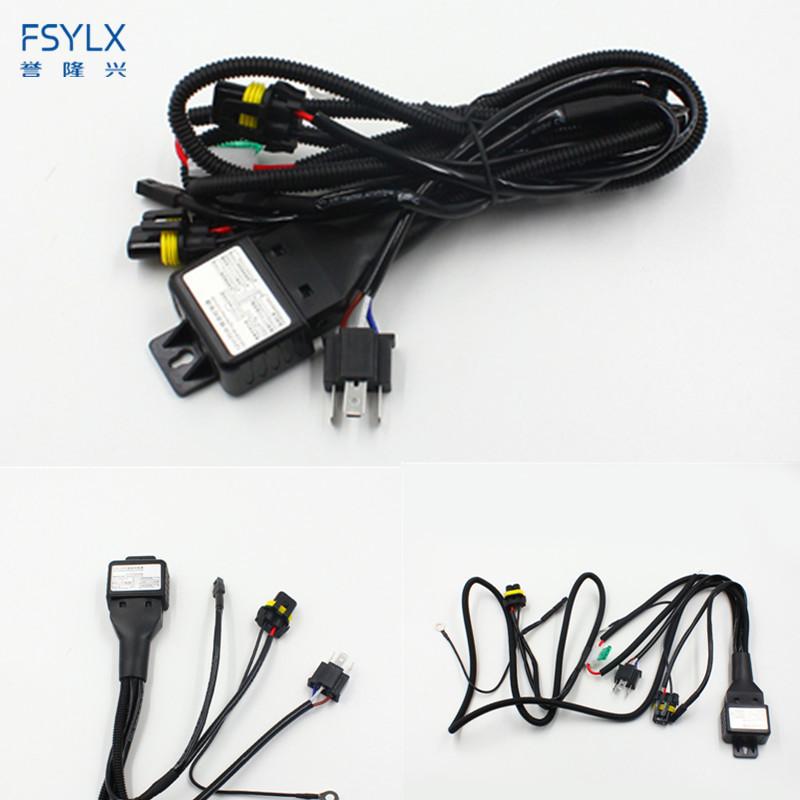 FSYLX 12V 35W 55W 75W HID Bi xenon H4 Wire Harness Controller for Car Headlight Retrofit connect hid bixenon projector lens