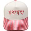 New butterfly love knot truck driver hat embroidery retro leopard print color matching baseball cap European beautiful woman leisure