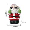 Resin Santa Claus Sculpture Xmas Snowman Figurines W/ Middle Finger Santa Claus Snowman Statue for Home Winter Desk Table Office