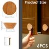 6 Pcs Round Wooden Cabinet Knobs with Screws Easy To Install Single Hole Furniture Handles Hardware for Wardrobe Dresser Closet