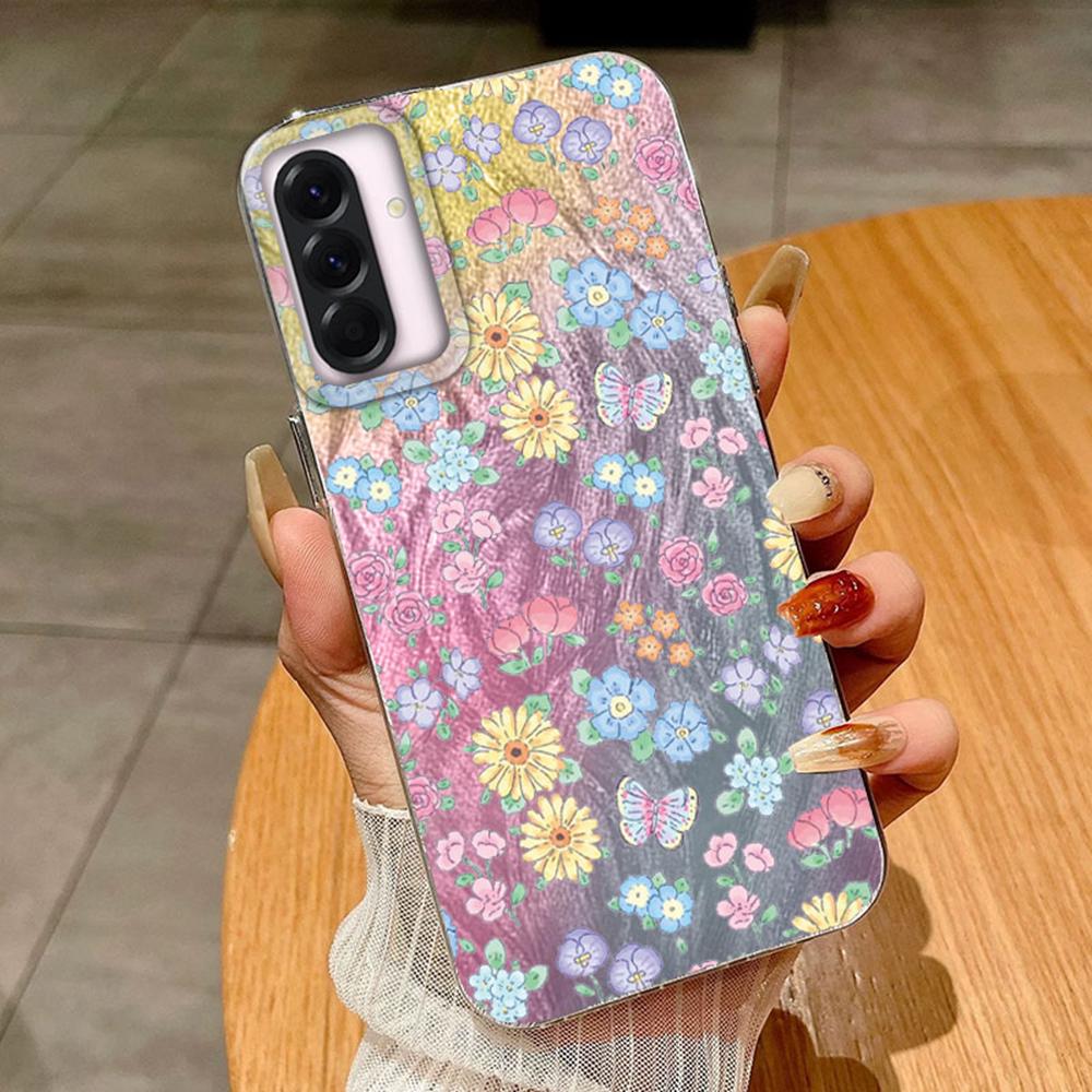 Пара красочных градиентных бабочек для Samsung A56 A16 A26 A36 A25 A15 A55 S24 S25 Plus чехлы для телефонов чехол Funda силиконовый бампер жесткий чехол для задней панели из ПК