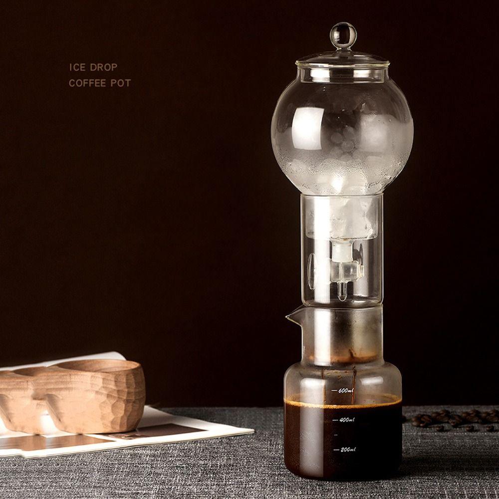 600ml Ice Dripper Coffee Maker Adjustable Water Flow Slow Drip Technology Cold Brew Coffee Machine Portable Reusable
