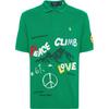 Polo SS24 Letter Logo Appliqué Pullover Short Sleeve Polo Shirt Men tops Green 710936375-001