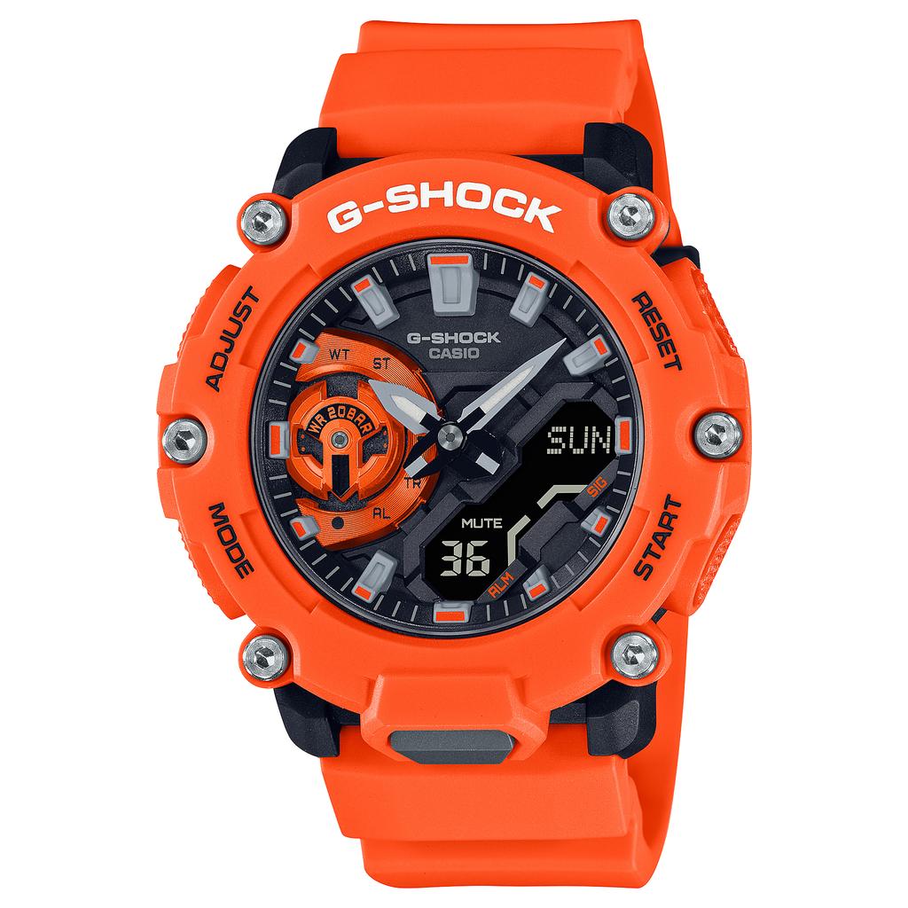 Casio Мужские часы G-SHOCK GA-2200M-4A, цифровые, кварцевые, ударопрочные, водонепроницаемые 200 м, из смолы
