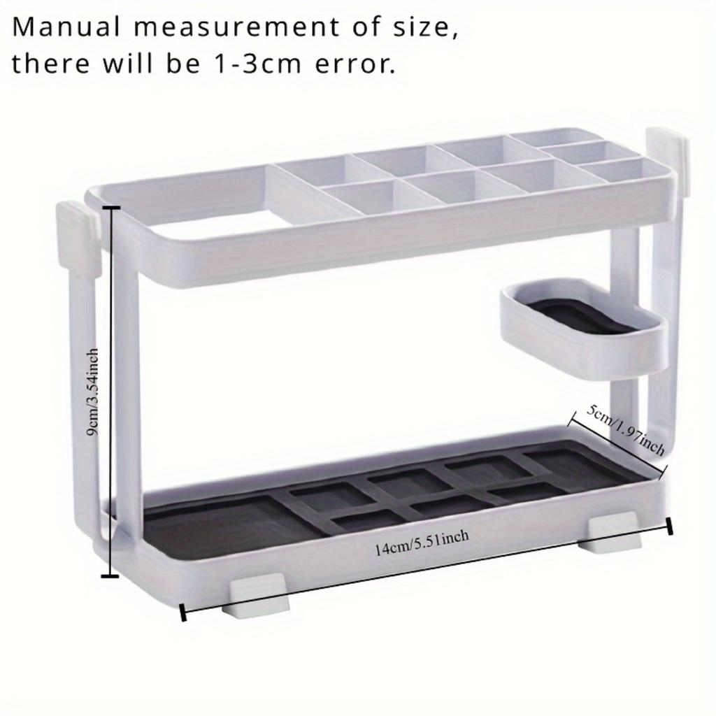 Подставка для зубных щеток на столешницу с органайзером для ванной комнаты — компактное и легкое в уходе место для хранения зубной пасты и чашек в туалетной комнате