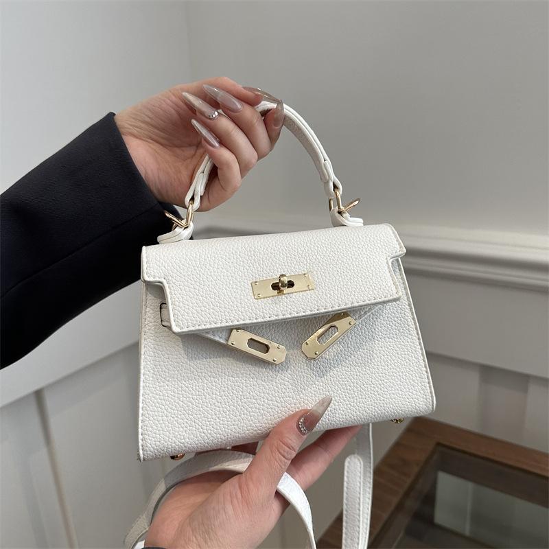 Модная женская нежная темпераментная простая однотонная маленькая сумка женская сумка через плечо с замком женская