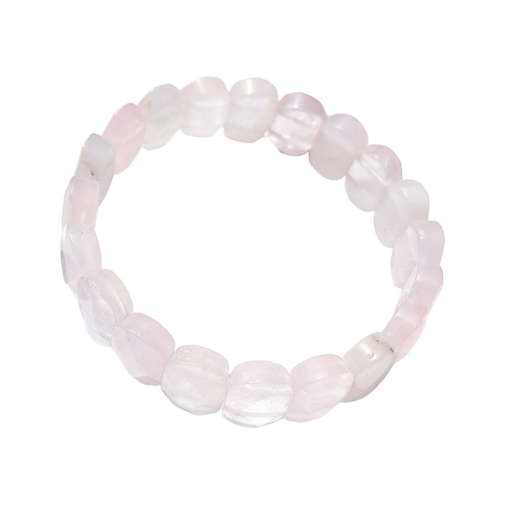 Natural Square Beads Strand Bracelets Amethyst Rose Quartz Rectangle Bangle Women