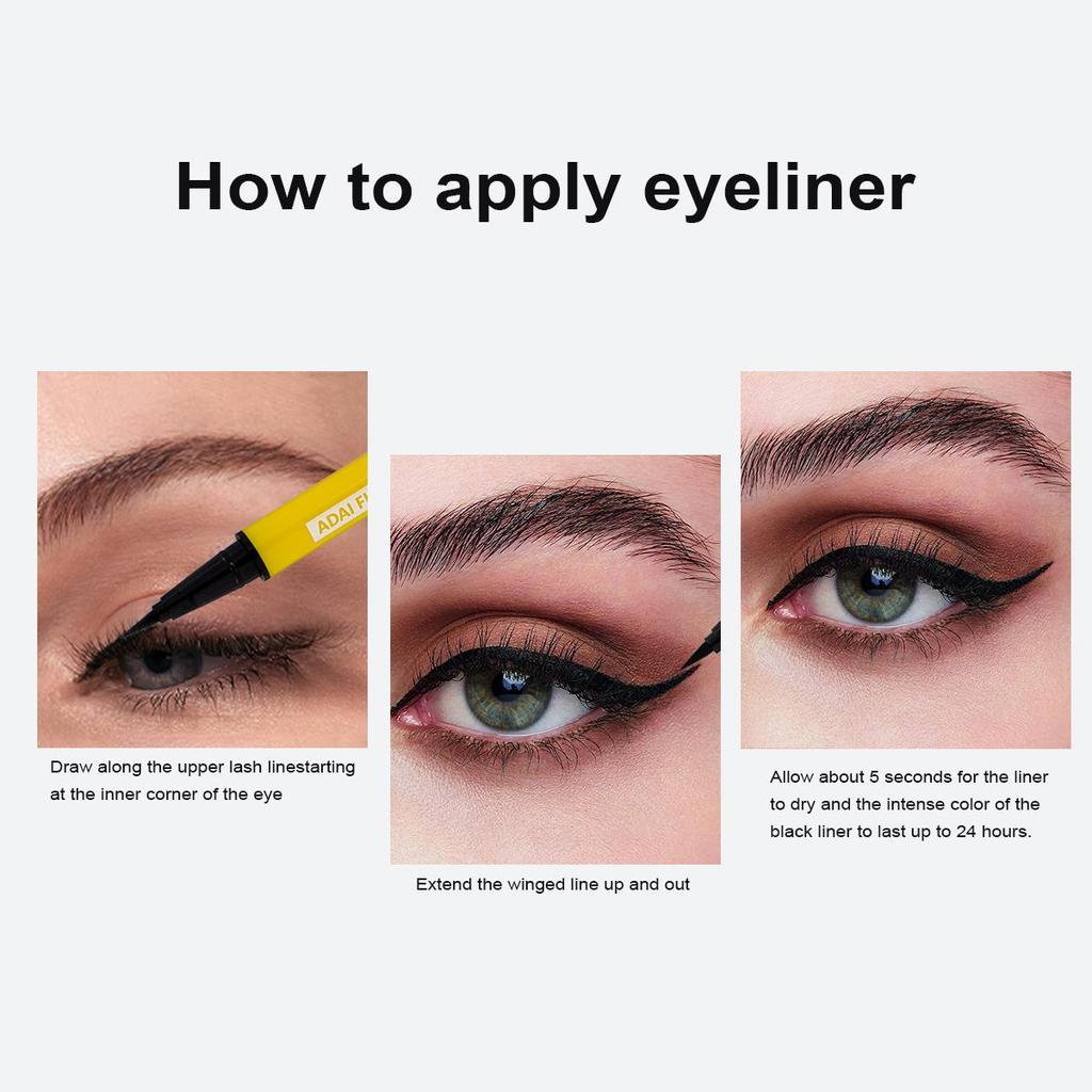 Waterproof Eyeliner Smudge-proof, transfer-proof, long-lasting color Buy 2 get 1 free Orange-yellow