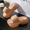 Women's Summer 2024 Thick-Soled Eva High-Heeled Beach Sandals - Heightening, Anti-Slip Design