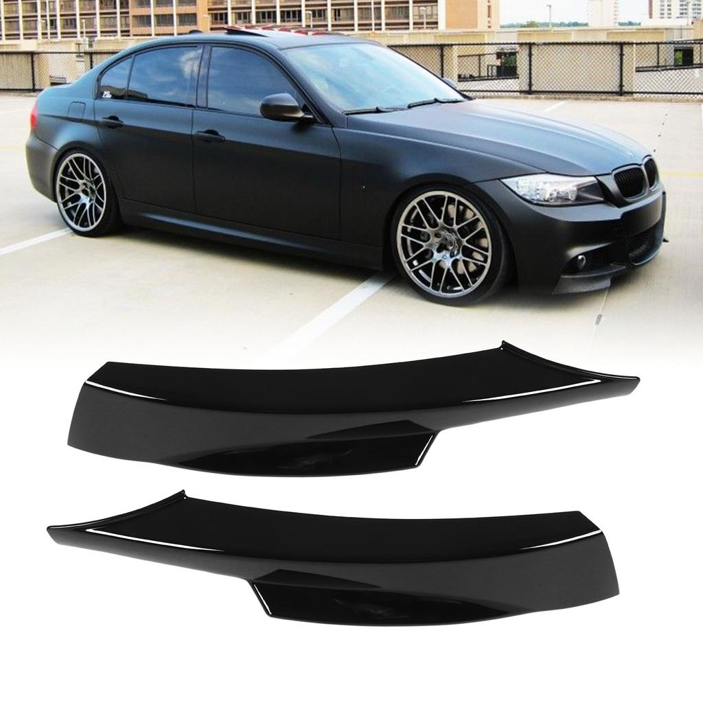 Front Bumper Lips Bumper Corner Spoiler Splitters Lower Bumper  or for E90 M Sport LCI Sedan 2009‑2012