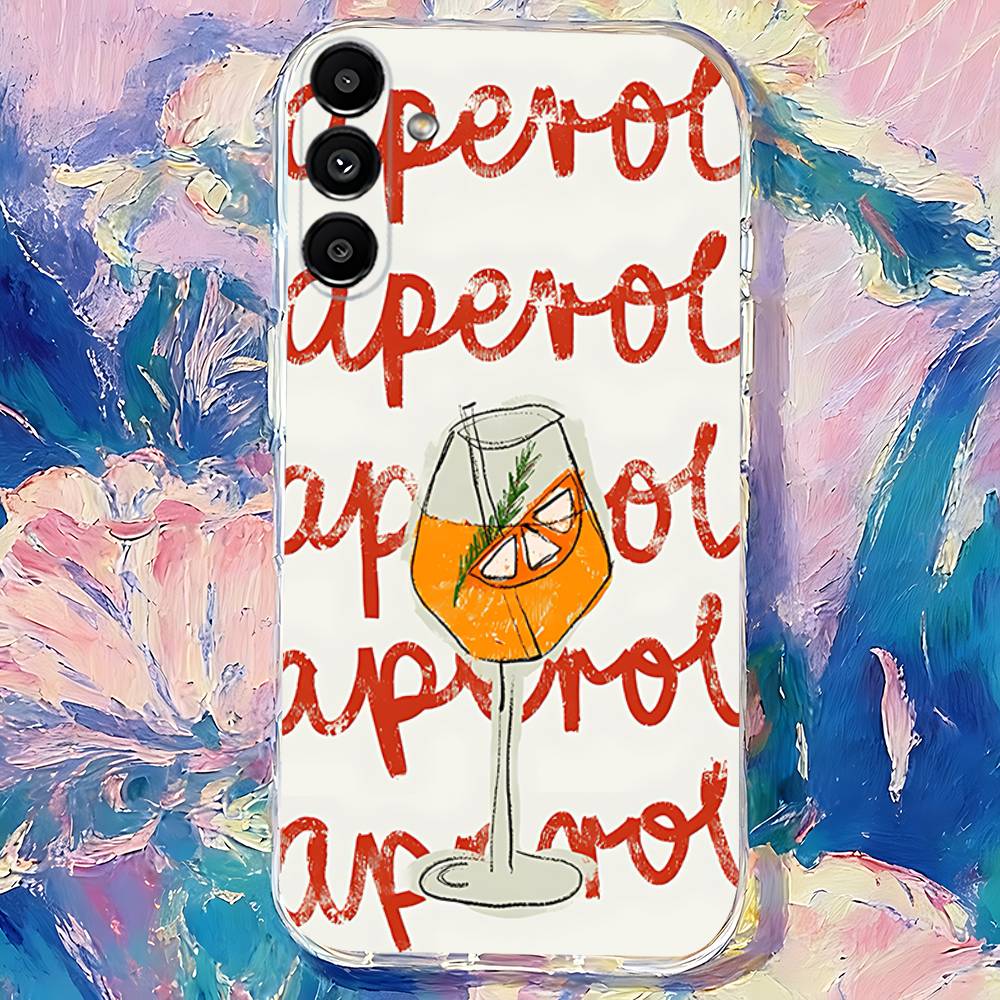 Чехол для телефона A-Aperol Art S-Spritz для Samsung S30,S25,S24,S23,S21,S22,S20,S10,5G,FE,lite,PIus,Ultra Прозрачный чехол