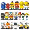 MOOXI MOC Anime Brickheadz Cartoon Figures Robot Animal Building Blocks Toys For Children Adult Friends Gift 3D Medol Kit Bricks