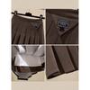 Autumn and Winter New High Waist Thin Pleated Skirt  College Style a Word Half