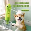 Electric Shampoo Dispenser for Dog And Cat Bath Dinosaur Shape 2-in-1 Dog Soap Holder Rechargeable Dog Soap Foaming Machine for Cleaning