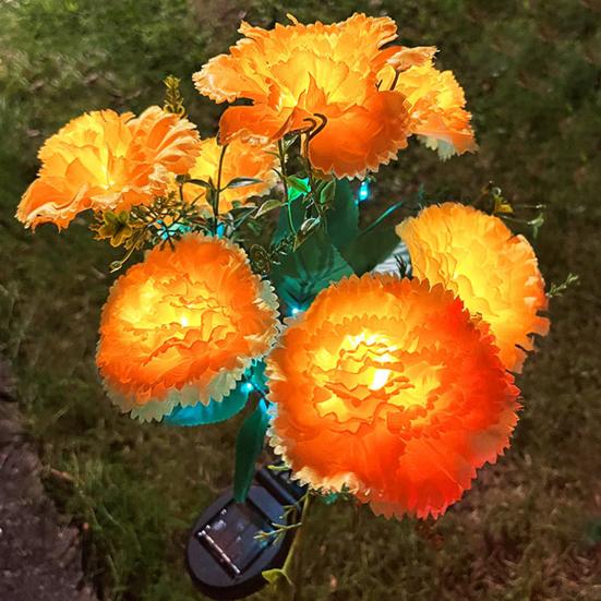 Solar Flower Lights Easy To Install All-weather Outdoor Blooming Flowers Lights Waterproof Decor Night Lights for Lawn Yard Patio Pathway