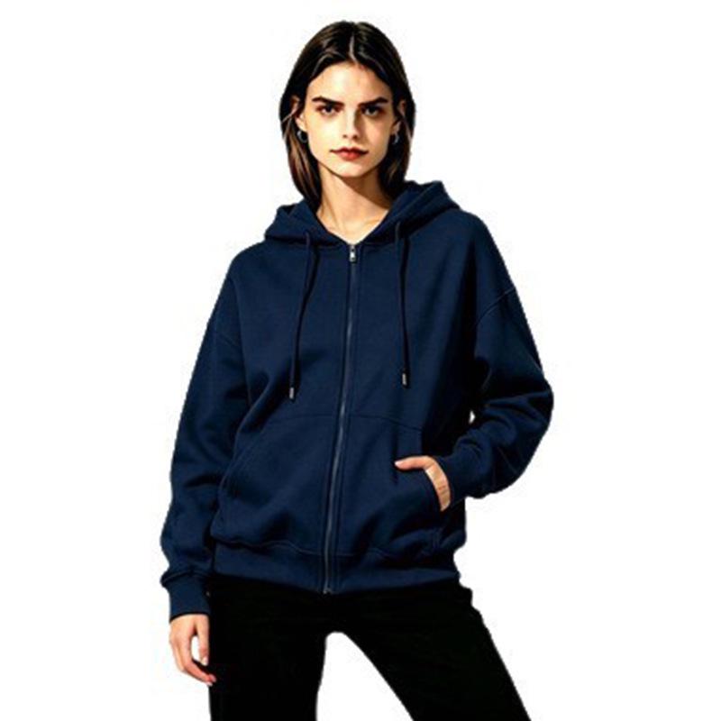 Felpa con cappuccio e zip colorata a vestibilità larga