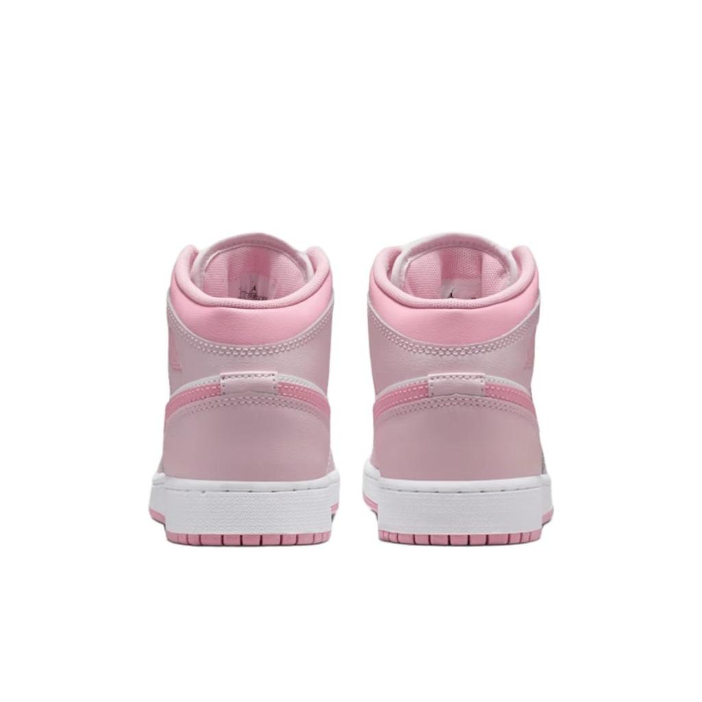 Air Jordan 1 Mid GS Жемчужно-розовый Белый Детские Кроссовки Средне-Мягко-Розовый DQ8423-600