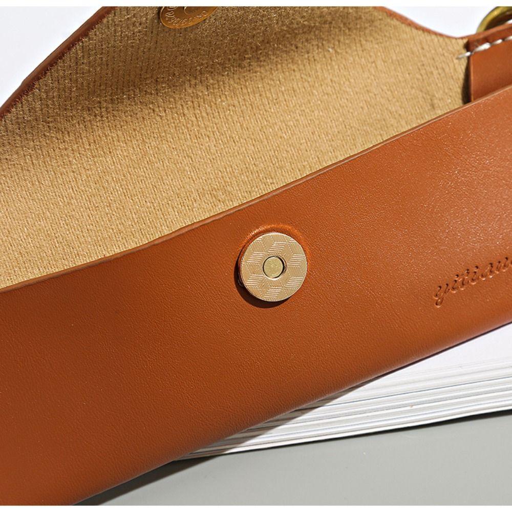 With Hanging Rope Sunglasses Bag PU Leather Reading Glasses Box Eyewear Protector Boys Girls