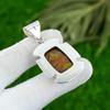 925 Sterling Silver Natural Seam Agate Anniversary Wedding Wife Pendant Jewelry
