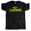 Unisexs Brand TShirt Black New ONeck Tshirt Fashion Short Sleeve Atj Lucko Croco New Cotton Streetwear TeeShirt Male Tees
