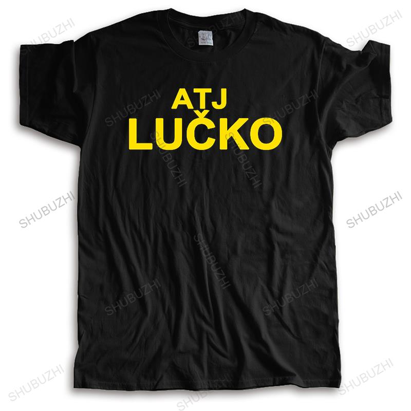 Unisexs Brand TShirt Black New ONeck Tshirt Fashion Short Sleeve Atj Lucko Croco New Cotton Streetwear TeeShirt Male Tees