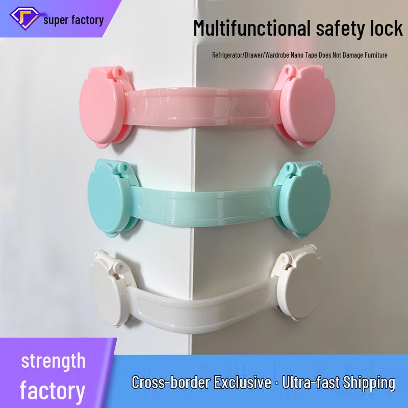Child Safety Lock: Anti-Pinch Sliding Door, Drawer, Cabinet & Fridge Latch