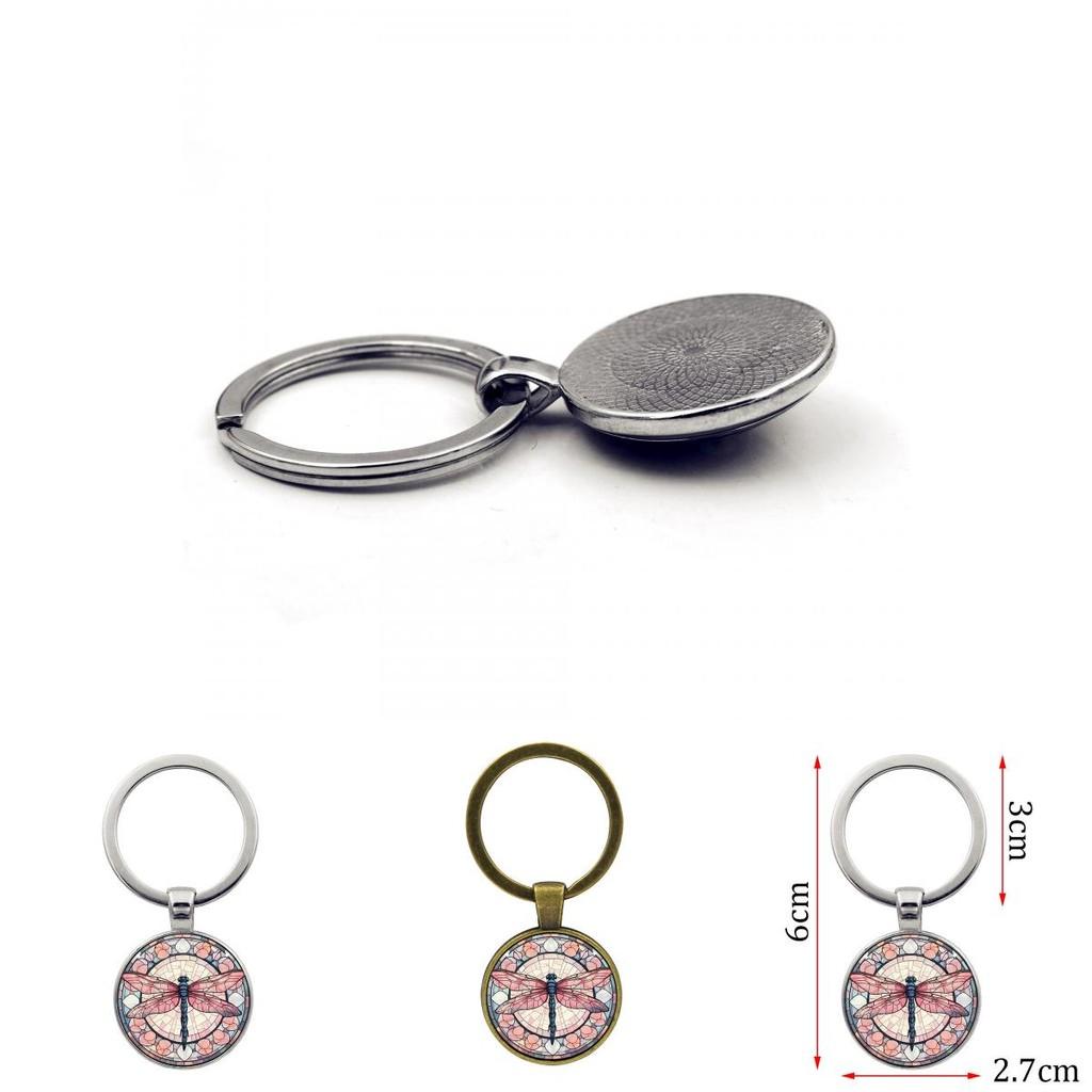 Attractive Vintage Dragonfly Keychain Modern Gift For Men Sleek Zinc Alloy Keyring Perfect For Everyday