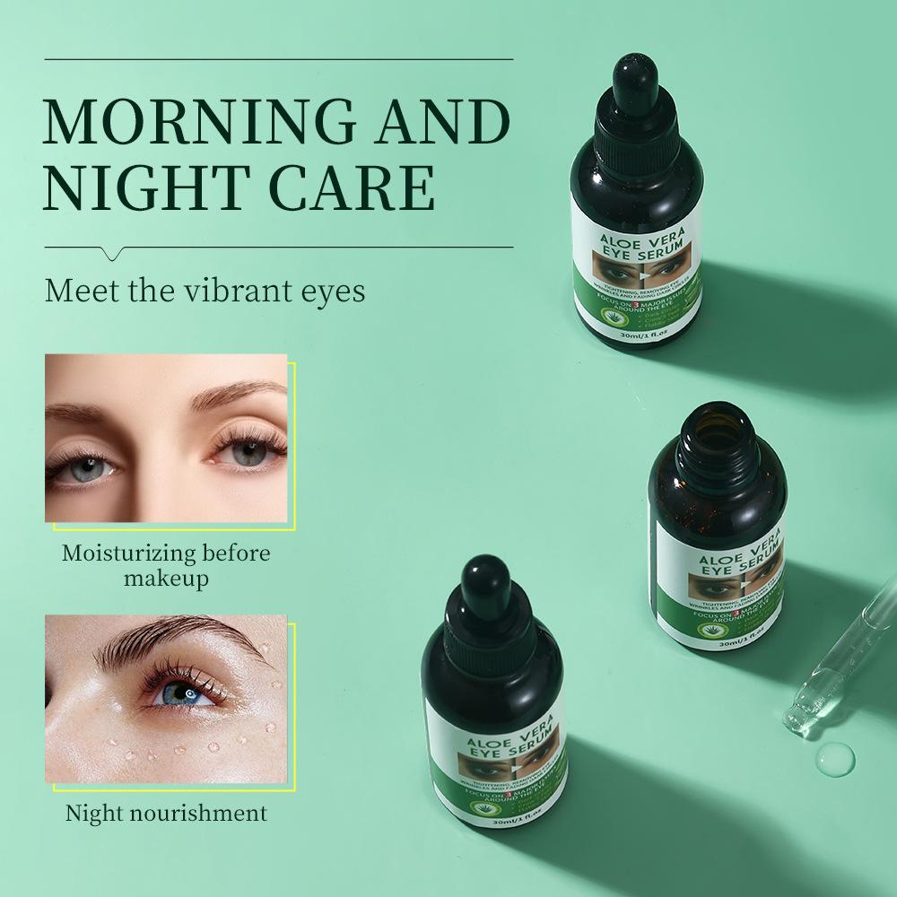 Aloe Vera Eye Serum for Dark Circles Fine Lines Wrinkles Moisturizing Under Eye Treatment