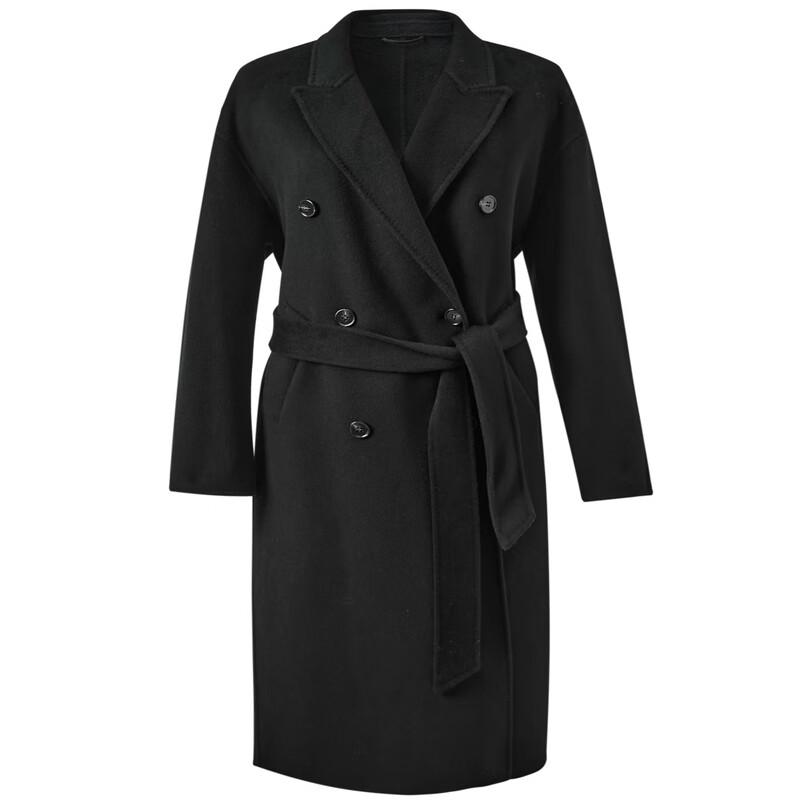 Sancai Women's 100% Wool Notched Lapel Winter Coat