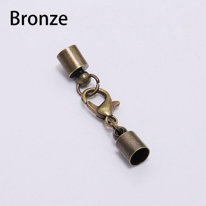 10 шт./лот браслет-цепочка с круглыми концами шнура, заглушки, браслет из кожаного шнура