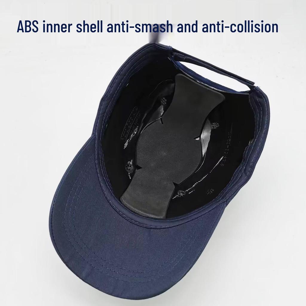Construction Safety Anti-Collision Helmet: ABS Inner Shell Breathable Baseball Cap Design