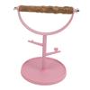 Портативная подставка для птиц, подставка для попугая для улицы, настольная подставка, подставка для обучения птиц с розовым диском