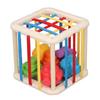 Сортер форм для малышей, набор из 6 цветных блоков, эластичные ленты, обучающий сортер форм, сенсорная игрушка