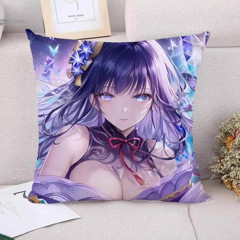 Декоративные подушки Genshin Impact для дивана, наволочки, роскошные наволочки, украшение для автомобиля, осенний декор, наволочки