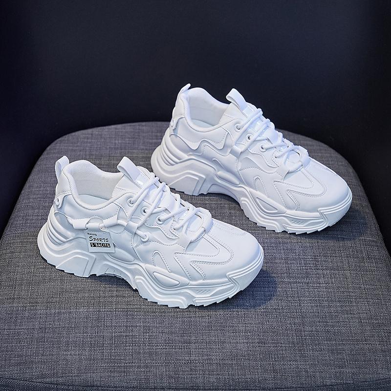 TUINANLE Черная женская обувь на платформе, повседневные женские кроссовки на шнуровке, вулканизированная обувь из искусственной кожи