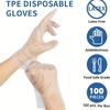 100pcs Disposable Food Prep Gloves - Plastic Food Safe Disposable Gloves Transparent For Food Handling, Kitchen Cooking