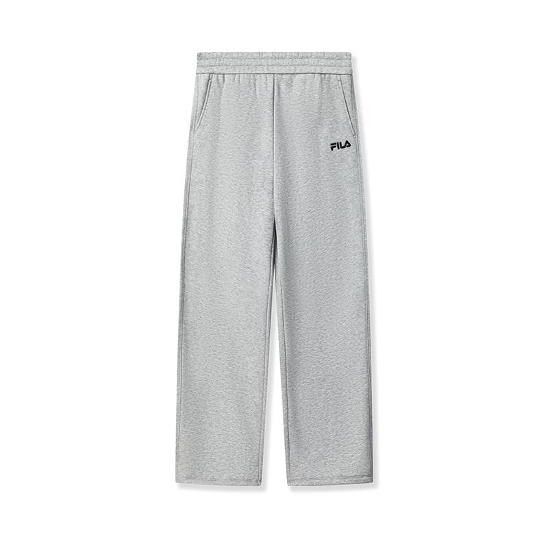 Fila Оригинальные женские флисовые брюки на кулиске, модные, простые, теплые, свободные, прямые, повседневные брюки, женские брюки Cartier-Flower-Gray F51W549602FMG