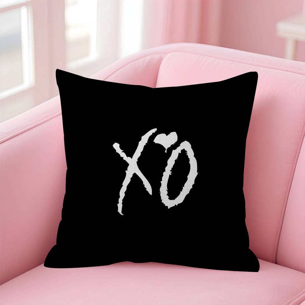 Rapper The Wweeknd X O album Pillow Covers Cartoon Sofa Decorative Home Doublesided Printing Short Plush Cute Cushion Cover