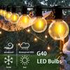 LED G40 Ball String Lights Waterproof Outdoor Garden Garland String Lights Terrace Garden Pub Christmas Party Decoration