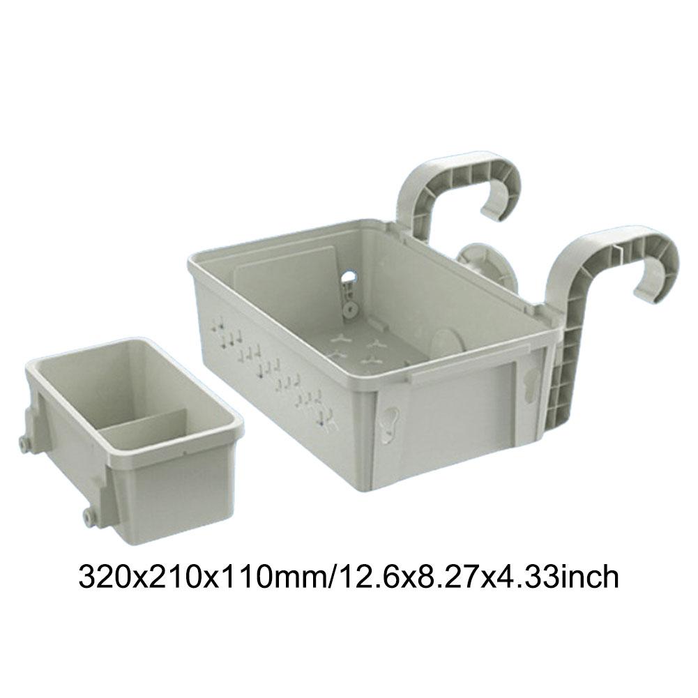 Poolside Storage Baskets with Cup Holders Fit 3-Inch Or Smaller Top Rails Ground Pool Storage Basket for Most Above Ground Pool