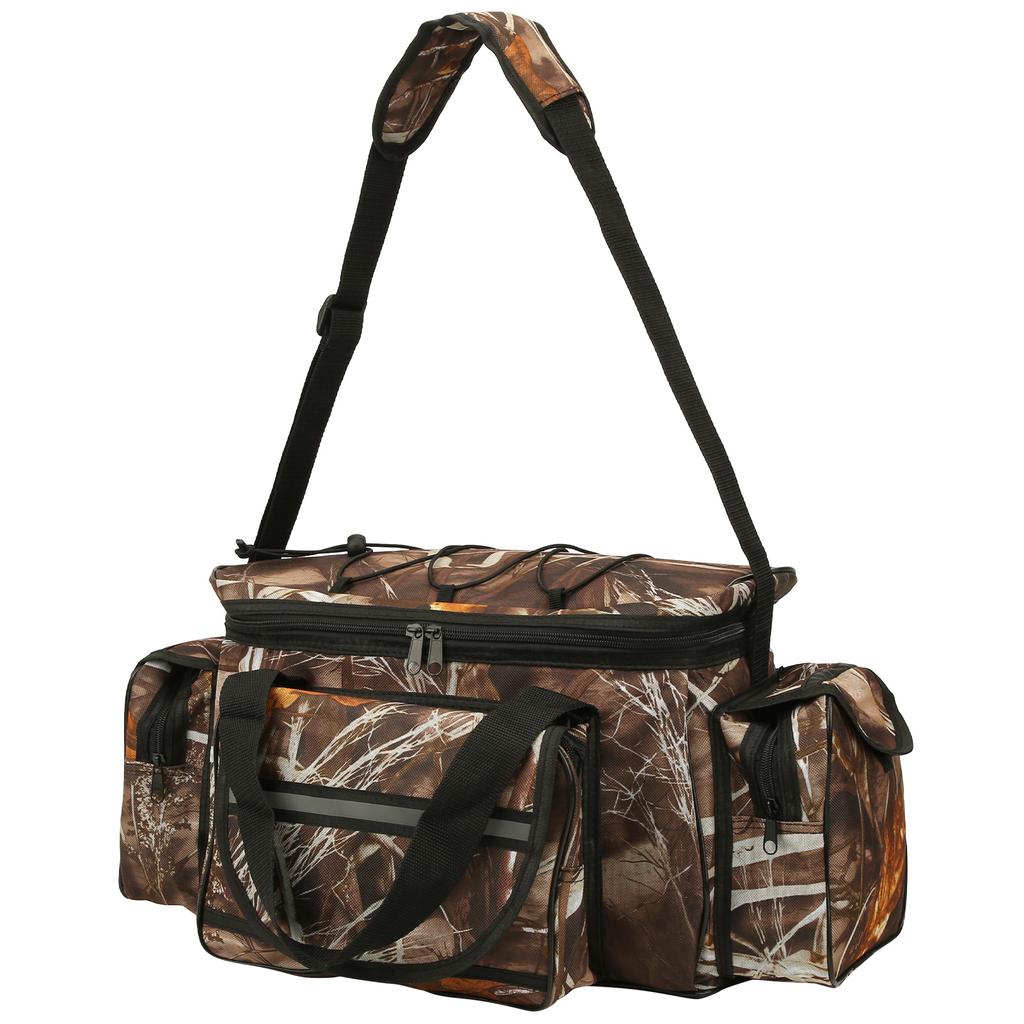 Сумка из ткани Оксфорд Большой вместимости Многофункциональная наплечная сумка Карманы для хранения рыболовных приманок