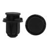 Plastic Rivets Fastener Clips, Black, 0.6 Inch (14 Mm) Hole Diameter, Pack of 50