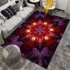 Mandala Pattern Carpet with Red and Purple Abstract Symmetrical Design Suitable for use as an anti-slip for living room bedroom sofas